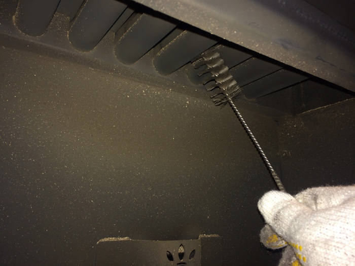 熱交換器部の清掃イメージ画像