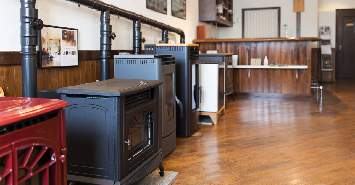 ペレットストーブ展示場内イメージ